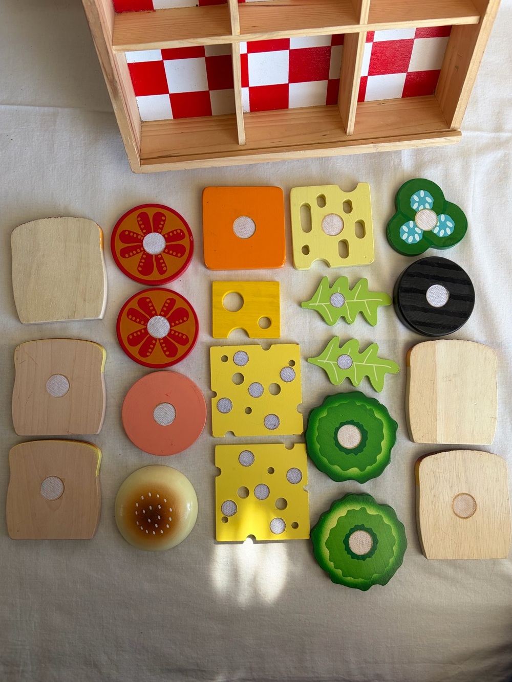 Melissa & Doug Mixed Wooden Play Food Sandwich Set